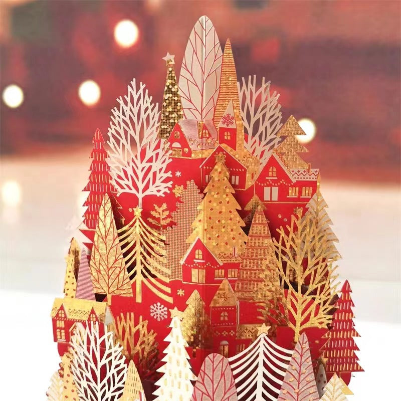 Festive 3D Holiday Greeting Card