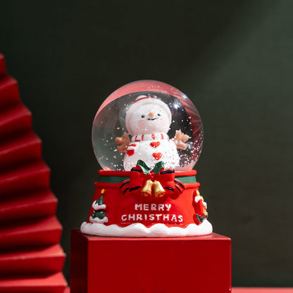 Sparkling Snowman Glass Ball Christmas Decoration