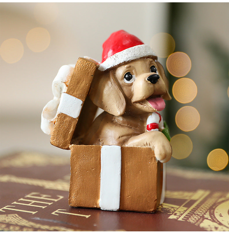 Handmade Resin Dog Holiday Decoration Ornament - Yeezlab