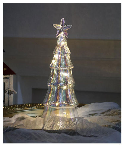 Small Sparkling Glass Xmas Tree Decoration - Yeezlab