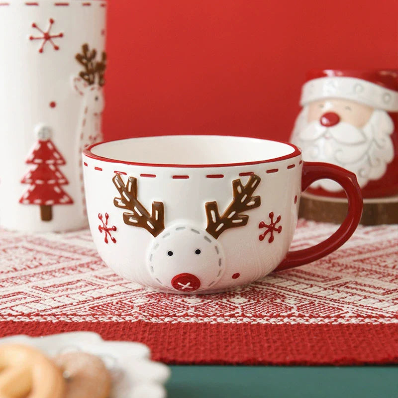 Big Comforting Holiday Santa Coffee Mug