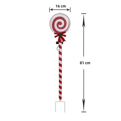 Colorful Holiday Solar Garden Stake Light