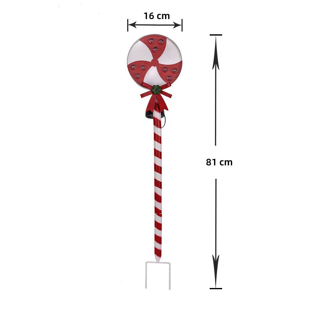 Colorful Holiday Solar Garden Stake Light