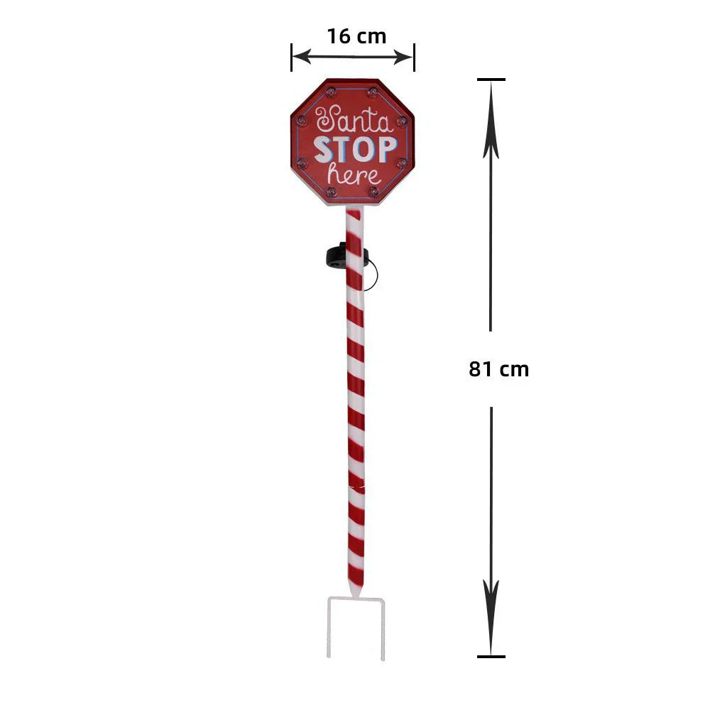 Colorful Holiday Solar Garden Stake Light