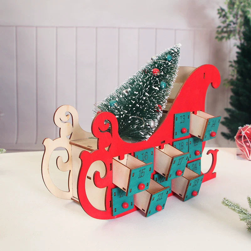 Traditional Holiday Countdown Wooden Calendar - Yeezlab