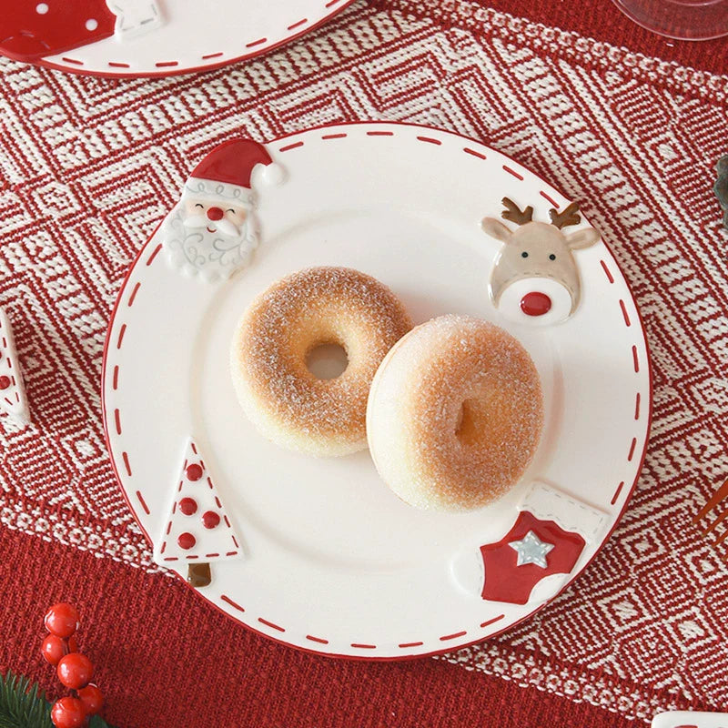 Festive Holiday Red Christmas Plate - Yeezlab
