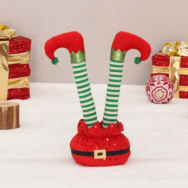 Funny Christmas Tree Elf Legs Ornament