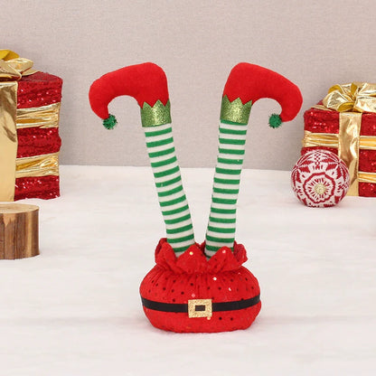 Funny Christmas Tree Elf Legs Ornament