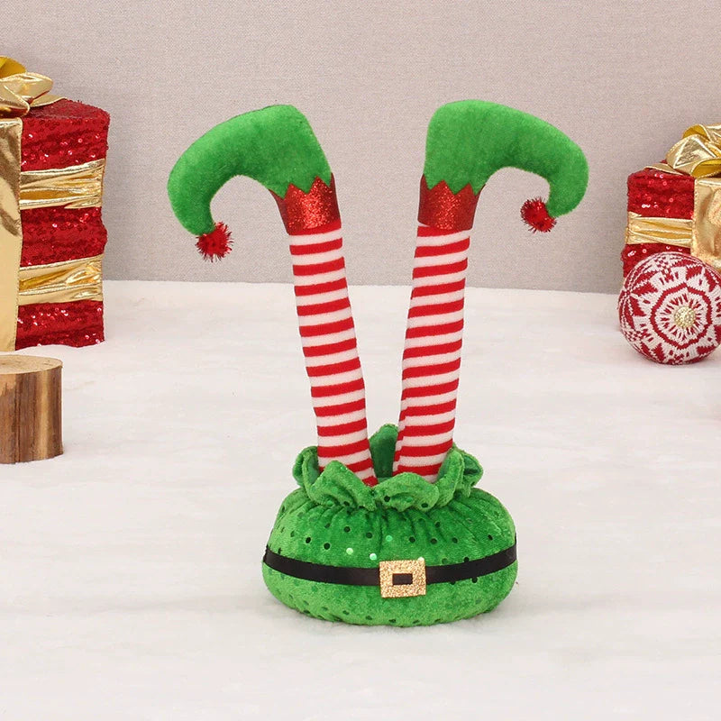 Funny Christmas Tree Elf Legs Ornament