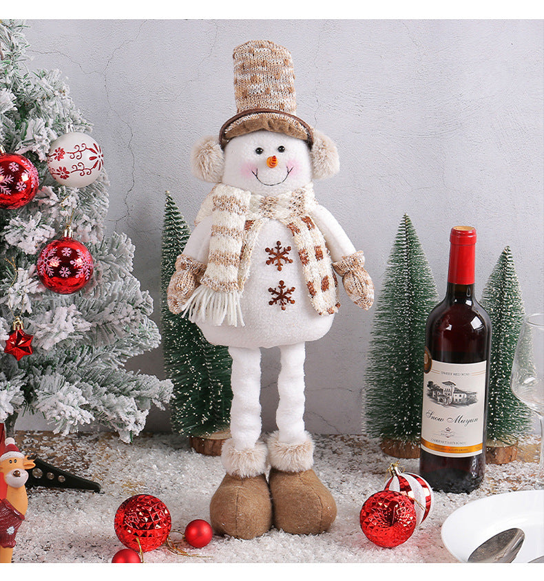 Cozy Plush Winter Reindeer Holiday Figurine