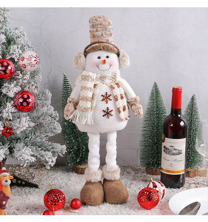 Cozy Plush Winter Reindeer Holiday Figurine