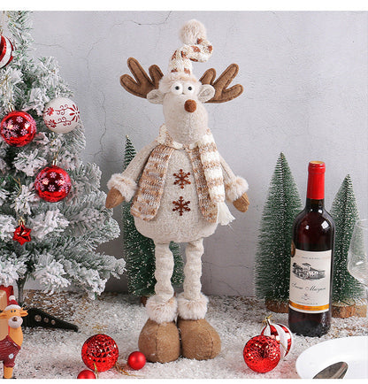 Cozy Plush Winter Reindeer Holiday Figurine