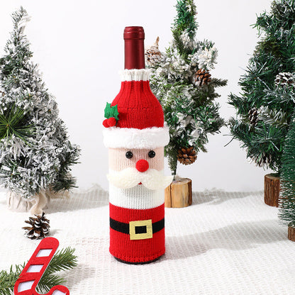 Festive Holiday Wine Bottle Sleeves
