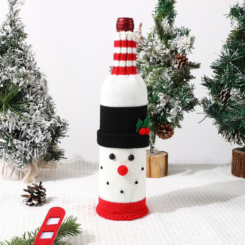 Festive Holiday Wine Bottle Sleeves