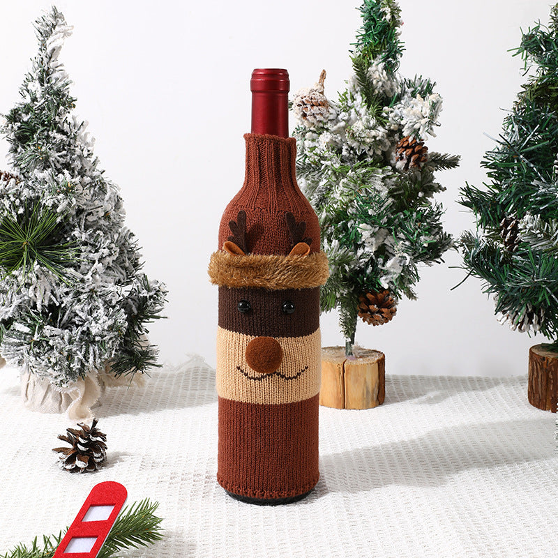 Festive Holiday Wine Bottle Sleeves
