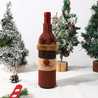 Festive Holiday Wine Bottle Sleeves