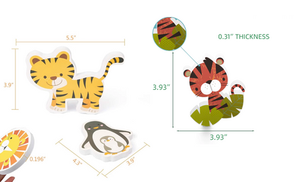 Colorful Animal Bath Toys for Kids Learning Fun