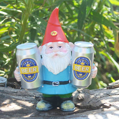 Funny Beer Garden Gnome Figurine Decoration - Yeezlab