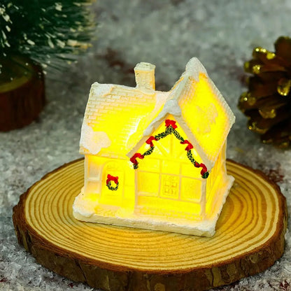 Sparkling Snowflake Christmas Village Houses