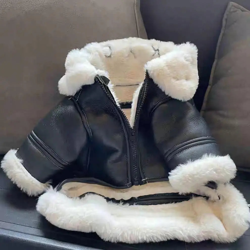 Waterproof Pet Motorcycle Jacket Cotton Dog Coat