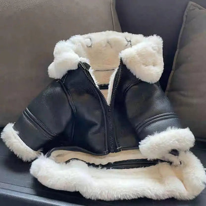 Waterproof Pet Motorcycle Jacket Cotton Dog Coat