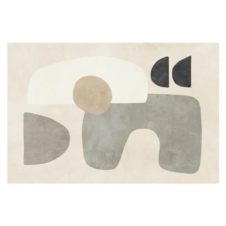 Plush Grey Shaggy Non-Slip Area Rug for Living Room