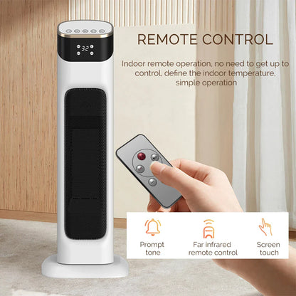 Compact Electric Space Heater with Remote and Timer
