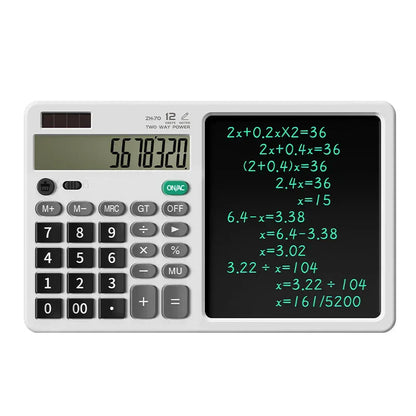 Compact Digital Handheld Calculator Notepad