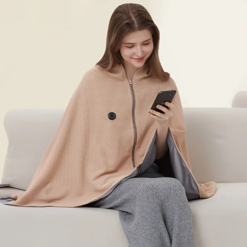 Soft Wearable Electric Heated Blanket with 3 Heat Settings