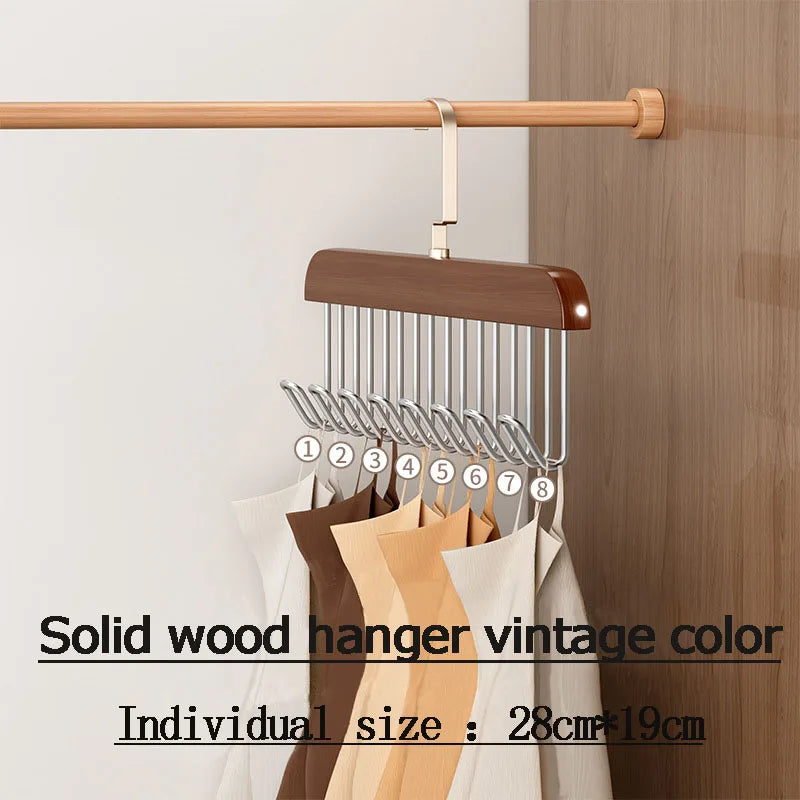Foldable 4-Hook Closet Organizer Storage Rack