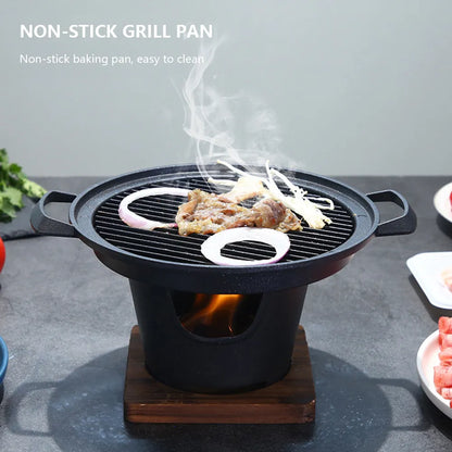 Compact Portable Non Stick Korean BBQ Grill