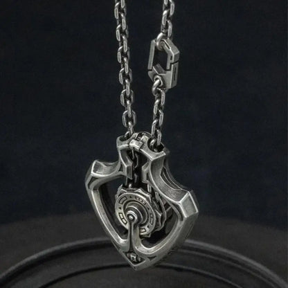 Unique Steampunk Rotating Gear Pendant Necklace