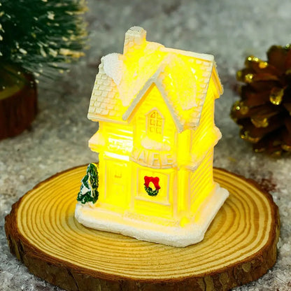 Sparkling Snowflake Christmas Village Houses