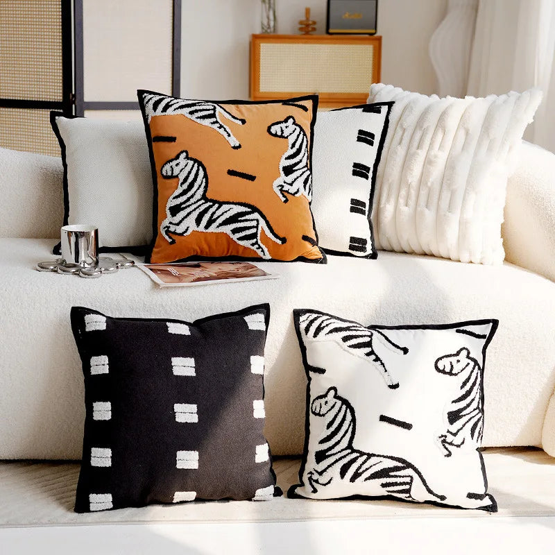 Stylish Horse Print Throw Pillow for Home Decor