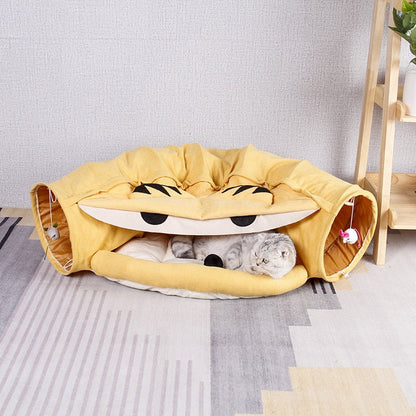 Collapsible Pet Play Tunnel House Bed