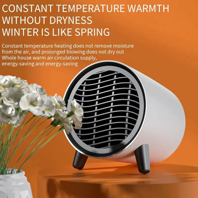 Compact Space Heater 600W Fast Warmth Low Energy