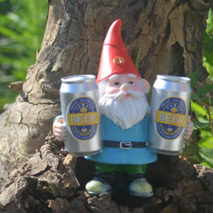 Funny Beer Garden Gnome Figurine Decoration