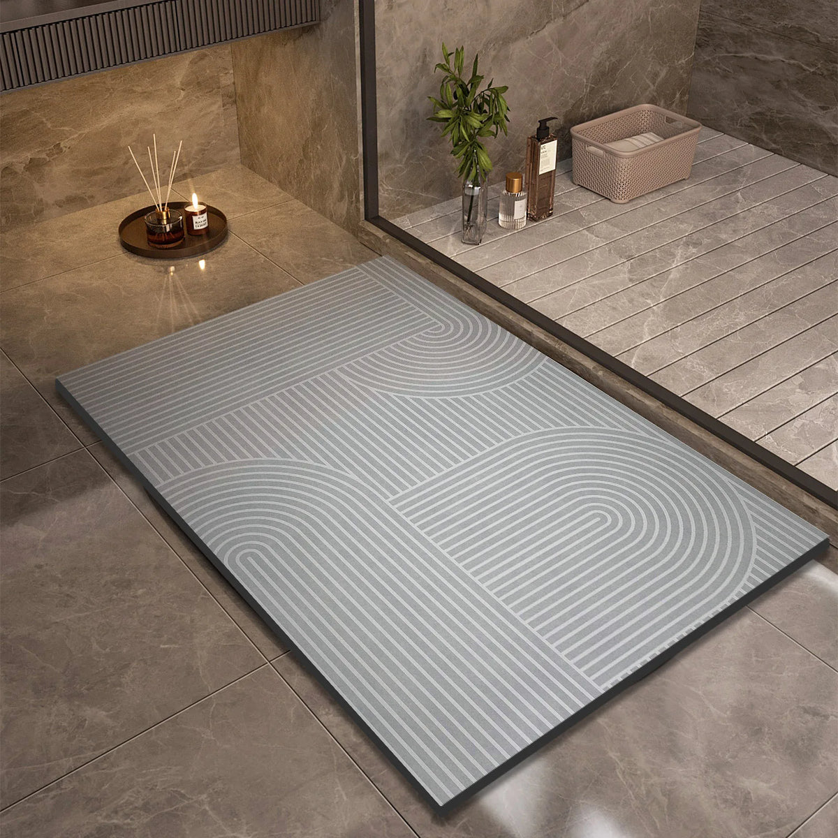 Soft Grip Anti-slip Bath Rug Quick Dry Shower Mat