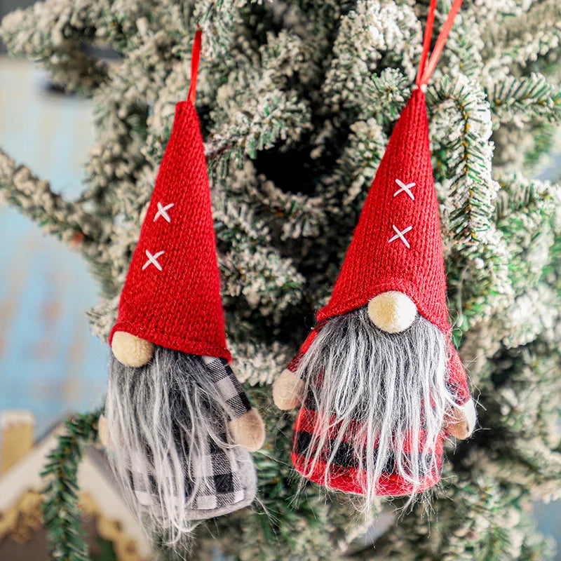 Fun Christmas Gnome Decorations with Bells & Holly