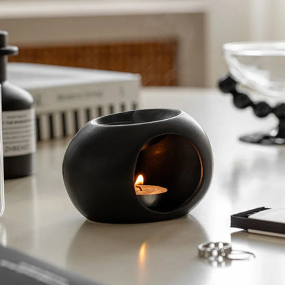 Luxury Black Ceramic Aroma Diffuser for Home Spa - Yeezlab