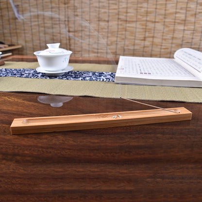 Natural Wood Incense Stick Holder for Home Aromatherapy