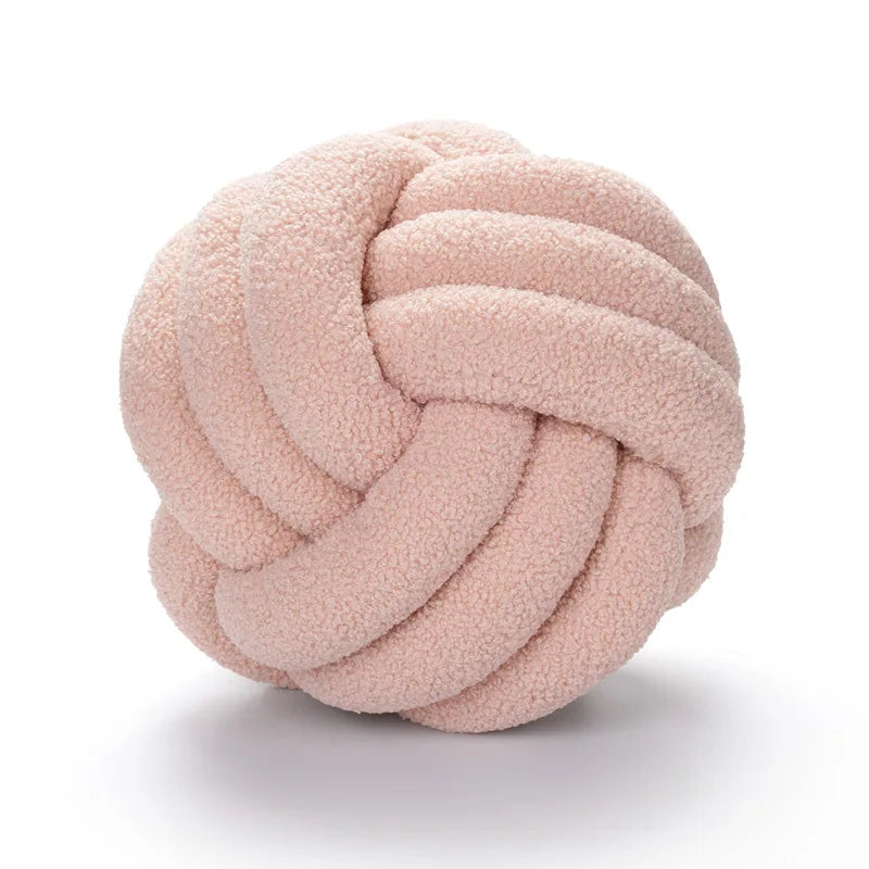 Soft Sheepskin Throw Pillow Ball Accent