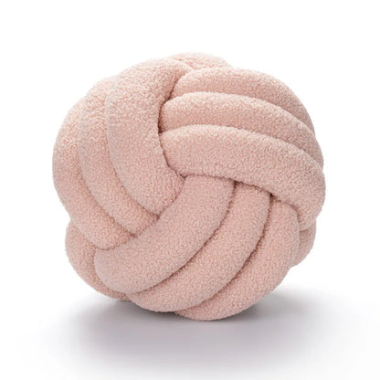 Soft Sheepskin Throw Pillow Ball Accent