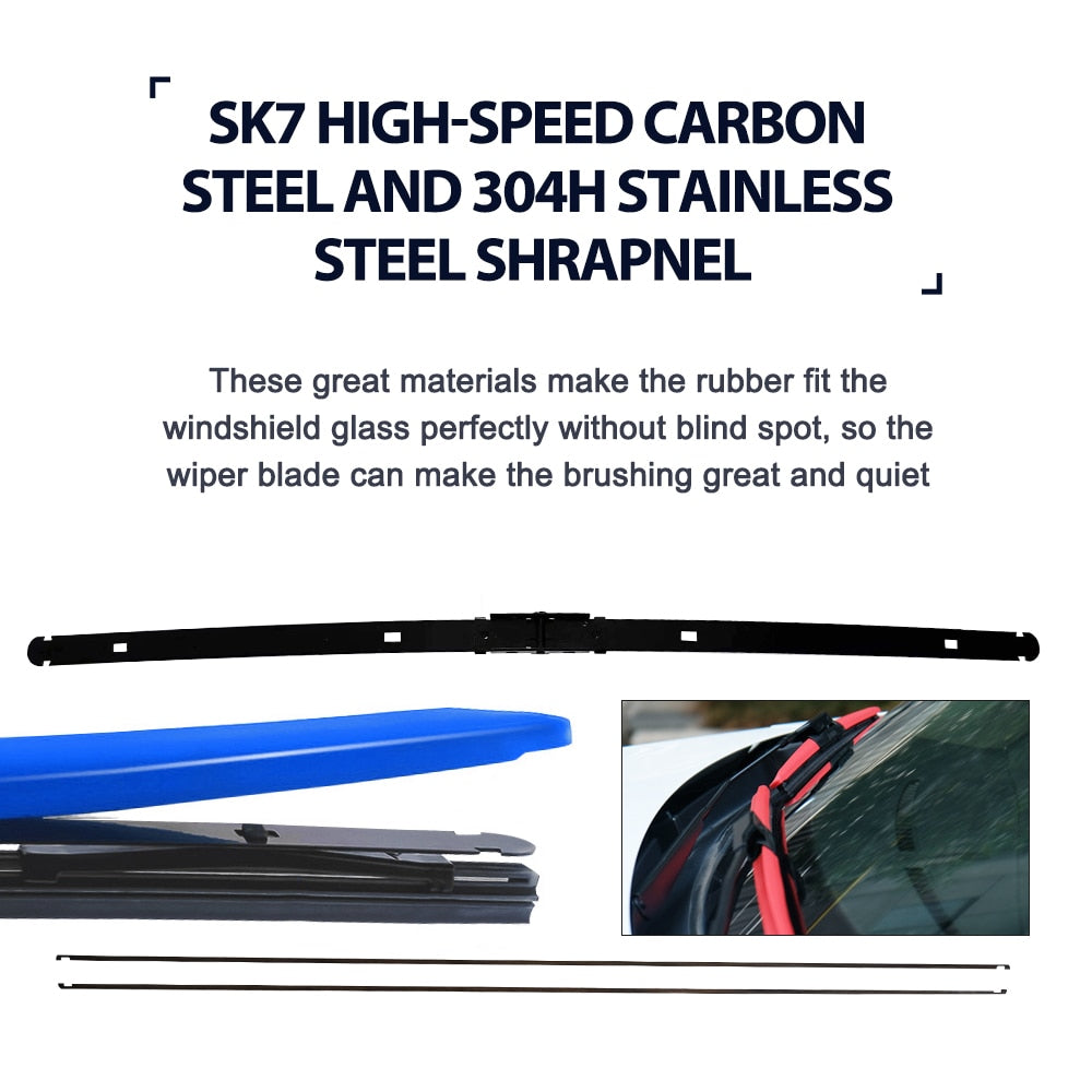 Vibrant Car Rainbow Windshield Wiper Blades