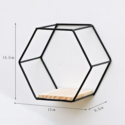 Geometric Wall Shelf Decor