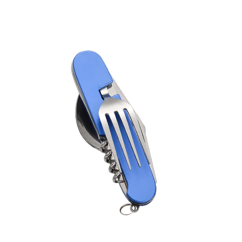 Portable 4-in-1 Stainless Steel Camping Utensil Set - Yeezlab