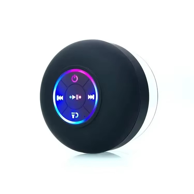 Compact Waterproof Bluetooth Speaker with LED Lights