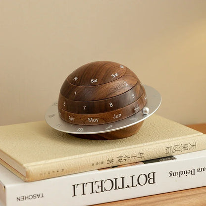 Simple Wooden Desk Calendar Clock - Yeezlab