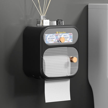 Space-Saving Bathroom Toilet Paper Holder Storage Box