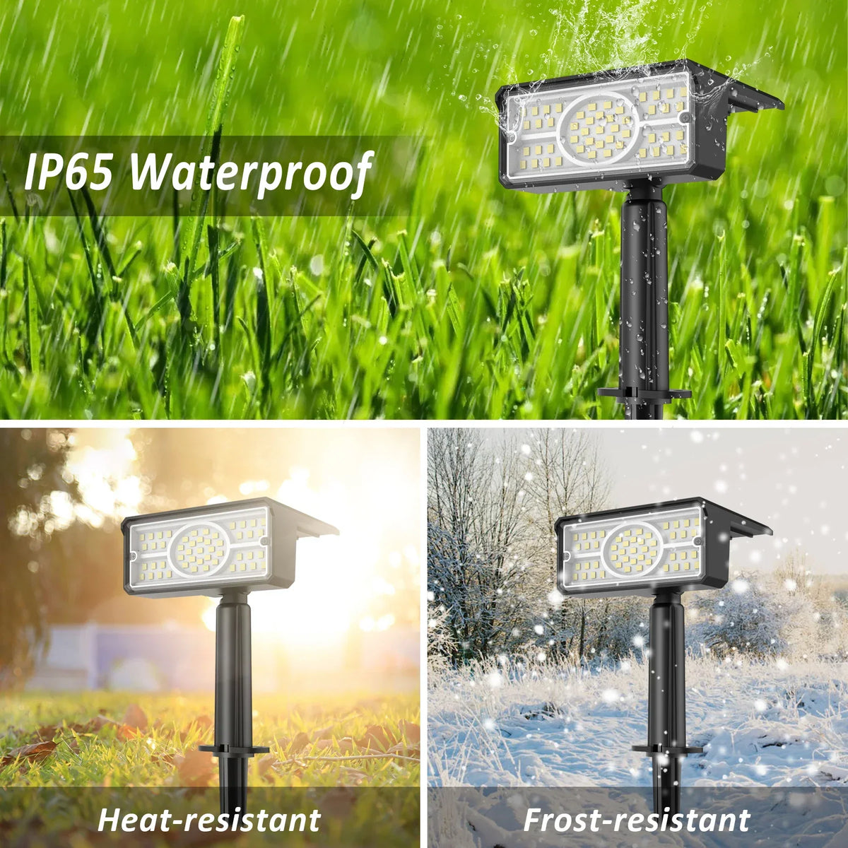 Solar Powered LED Outdoor Spotlight